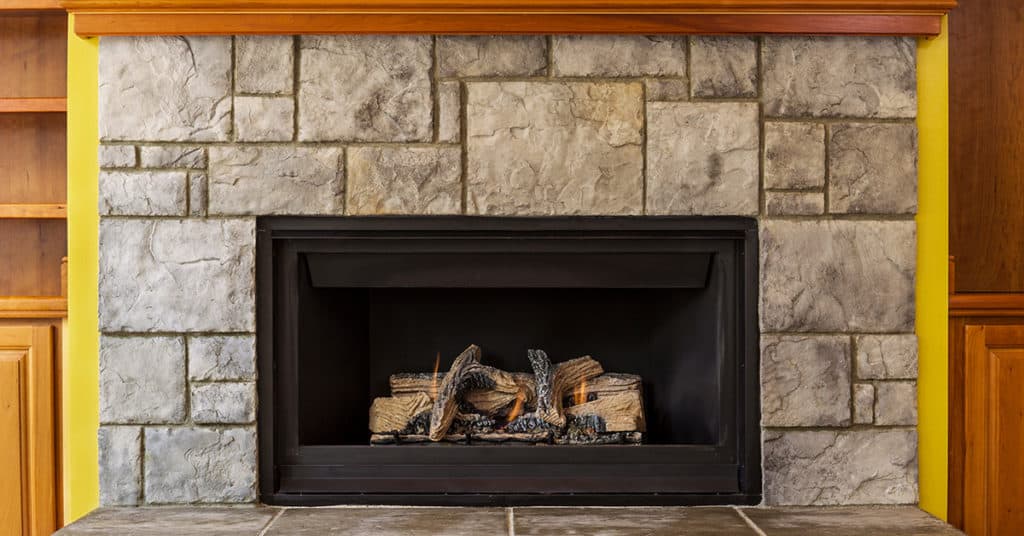 clean gas fire logs