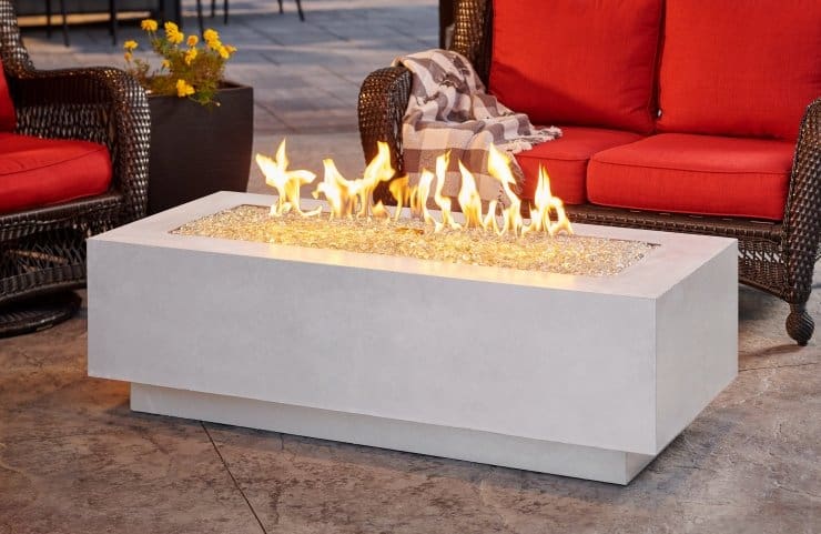 White Cove 54 Linear Gas Fire Pit Table